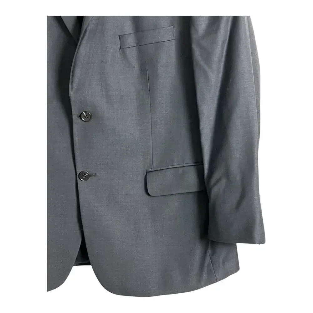 Jos. A. Bank Blue Wool Traveler Blazer Sport Coat 46 Short Preppy Navy Tailored